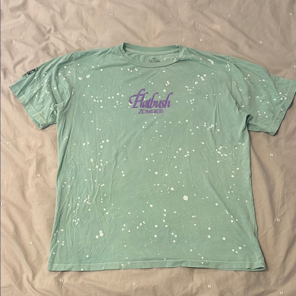 Flatbush Zombies Merch Mint T shirt with design on back